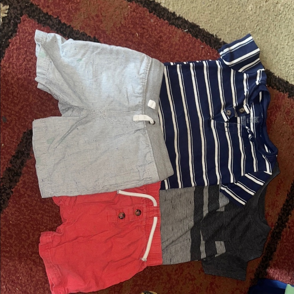 Cat & Jack Red and Gray Kids Shorts Set